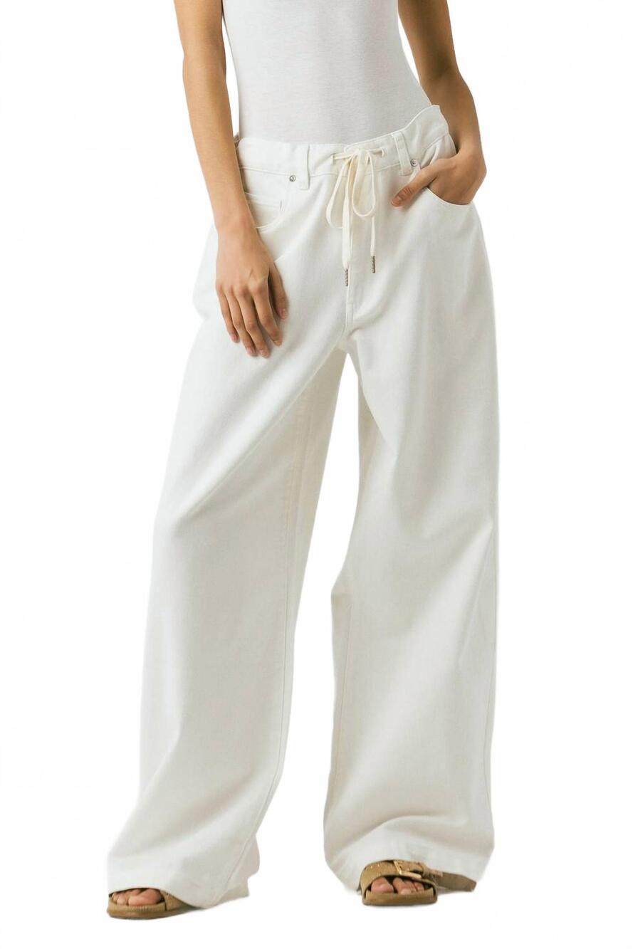 NEW BLANKNYC public life low rise baggy pant in white creative